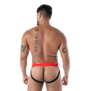 TOF PARIS Zipped Jock Latex Second Skin Datex Jockstrap Red T4