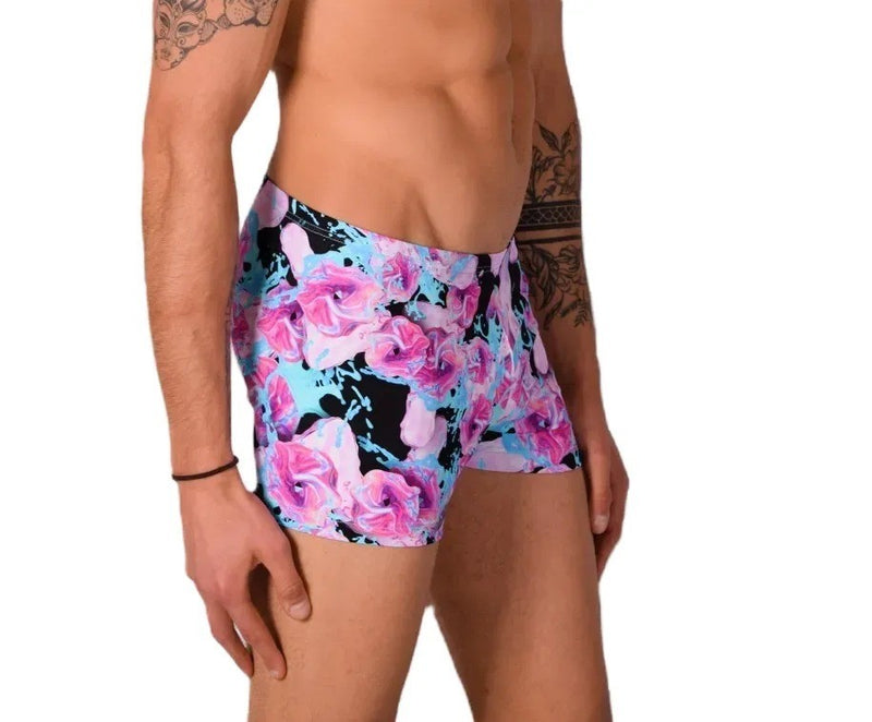 XS SMU Mens Swim Hipster Underwear ROSES 43127 MX12