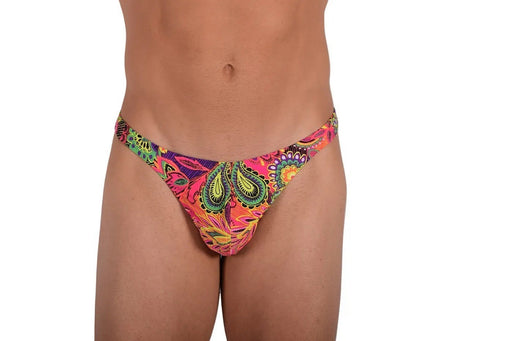 Large Vuthy Multicolor Design Thongs Swimwear LT1 9914