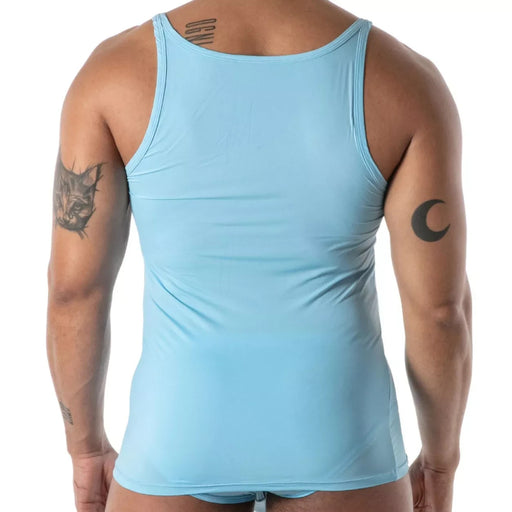 TOF PARIS Mon Amour Microfiber Tank Top Ultra-Soft in Blue 55