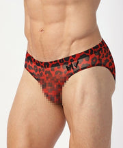 MODUS VIVENDI Leopard Mesh Briefs Semitransparent Red 15415 79A