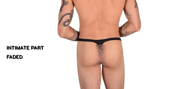 XL SMU Thong Black Sparkles 9935 LT2