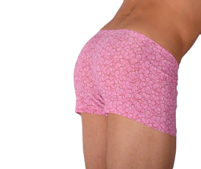 XS SMU Mens Hipster Pink Hearts 43109 MX12