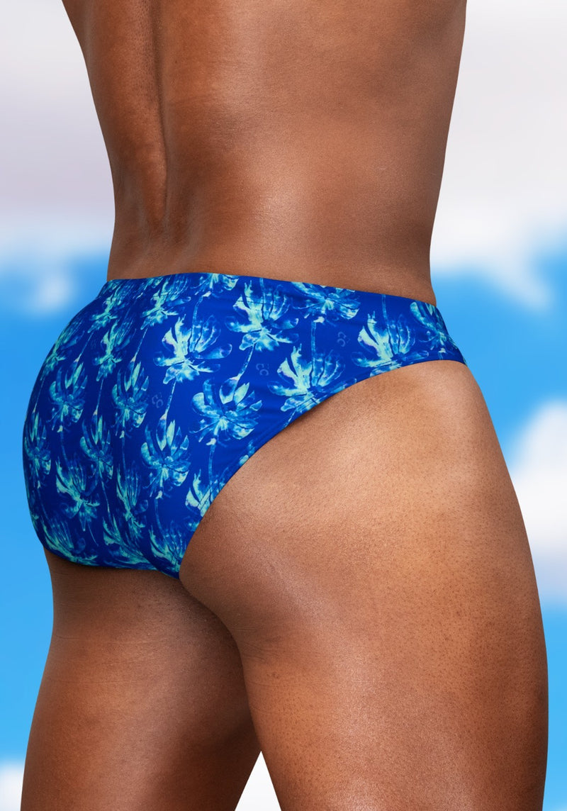 ErgoWear Swimwear Feel SW Bikini Swim Briefs Royal Blue/Palms 1826 68