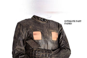 SMU Aviator  Straight jacket High Quality Genuine Leather Brown  16-10