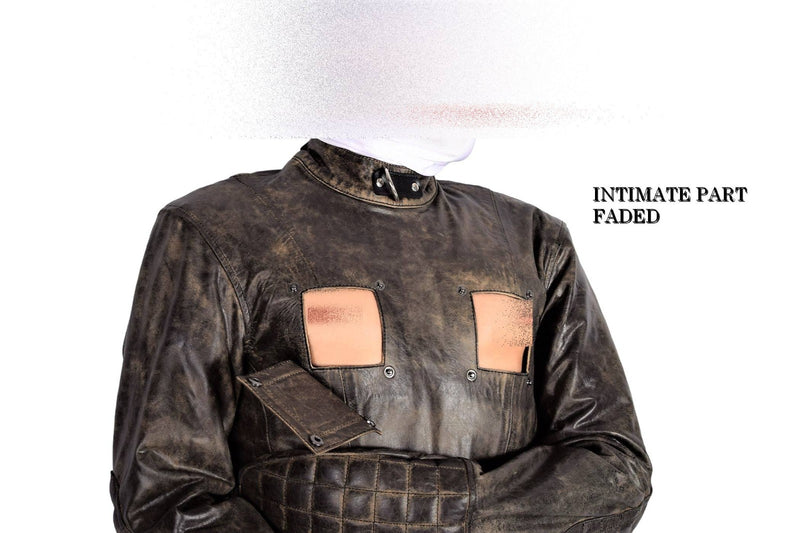 SMU Aviator  Straight jacket High Quality Genuine Leather Brown  16-10