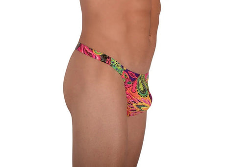 Large Vuthy Multicolor Design Thongs Swimwear LT1 9914