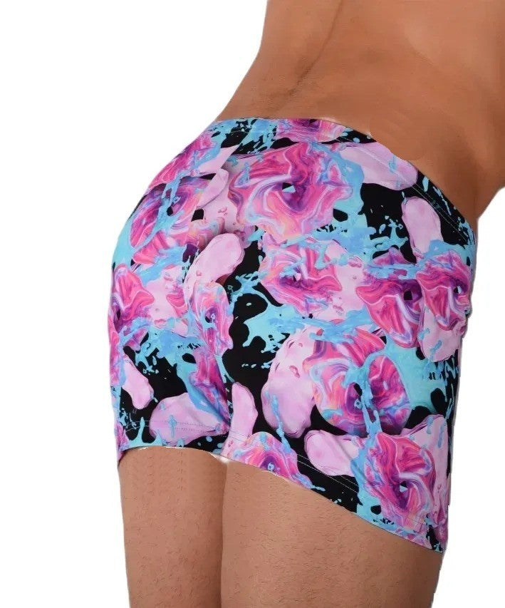 XS SMU Mens Swim Hipster Underwear ROSES 43127 MX12