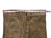 Small SMU Leather Mini Shorts 30'' Waist 8427 CH1
