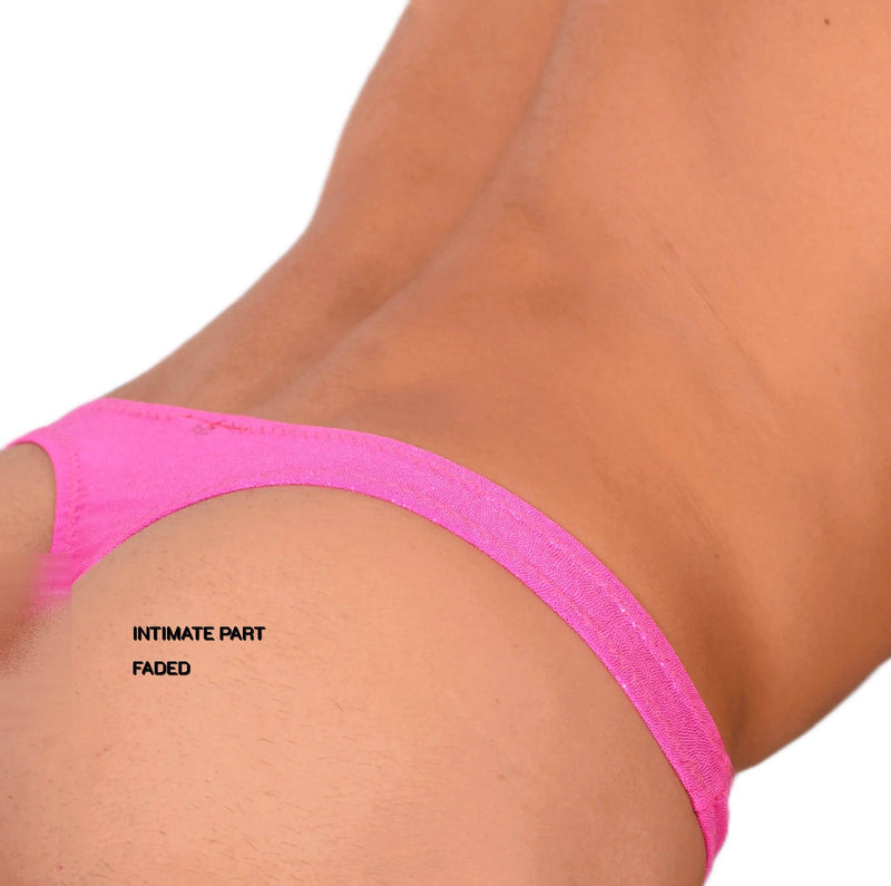 S SMU Sensual Party Pink Sparkling Swim or Walk Around Thong 33825 MX17