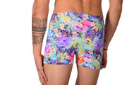 XS SMU Mens Swim Hipster Abstract Bright Colors 43148 MX12