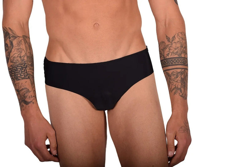 SMU Feminine Brief See-Through Lace Fabric Dentelle Black 65024 33