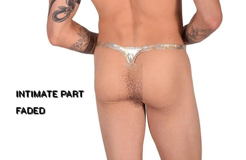 Large SMU Thong Flash Gold Silver Design 9945 LT3