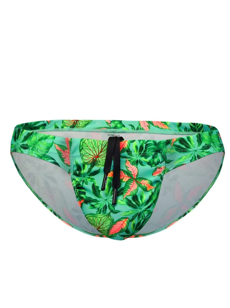 ErgoWear Swimwear Feel SW Bikini Swim Briefs Green Aqua/Leaves 1828 68