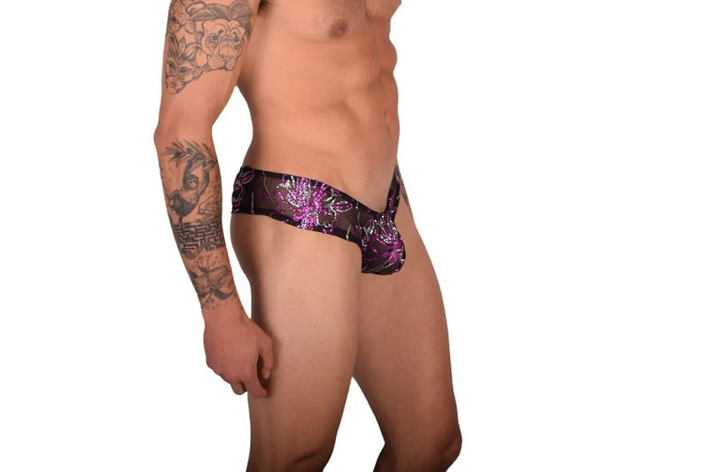 L SMU Cheeky C-Trough Boxer Brief  Brazilian Back Underwear Multi 9926 LT2