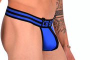 Small SMU Adjustable Leather Harness and a Thong Cell Block 13 Blue CH20