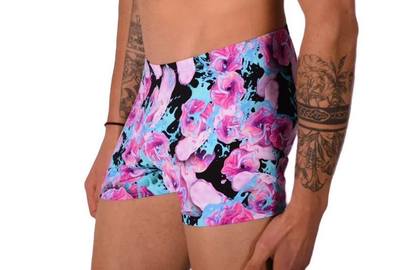 XS SMU Mens Swim Hipster Underwear ROSES 43127 MX12