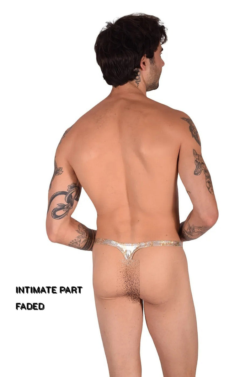 Large SMU Thong Flash Gold Silver Design 9945 LT3