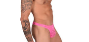XS SMU Thong Pink Lace Design 9936 LT3
