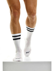 MODUS VIVENDI Short Soccer Socks Mid-Calf Cotton Socks in White XS2012-1 73