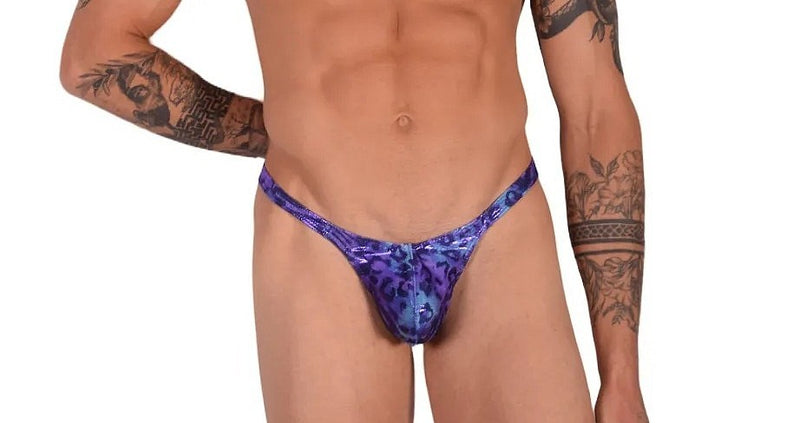Large SMU Thong Flash Blue Design 9948 LT3