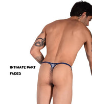 XL SMU Thong Flash Blue Sheer Design 9947 LT3