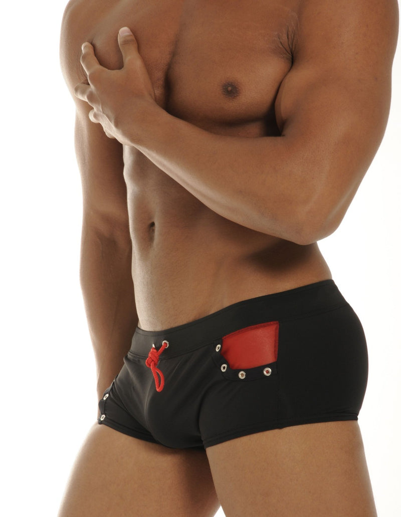 Gregg Homme Swim Trunk Shock Brazilian Cut Swimwear Black 45565 MX6