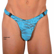 XS SMU Sexy Detachable C-Thru Turquoise Thong 33822 MX17