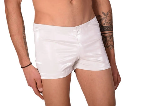 XS SMU Mens Faux Leather Look Hipster Snow White 43154 MX12