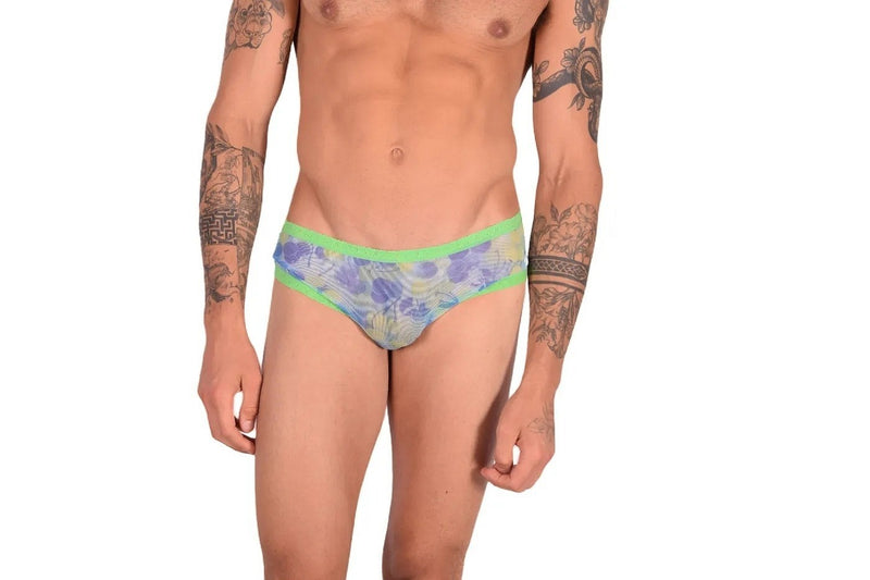 Small SMU Feminine Brief Slip See-Through Lace Colorful Fabric 65018 33