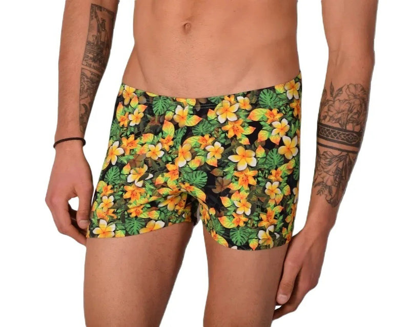 XS SMU Mens Swim Hipster Underwear FLOWERS 43130 MX12