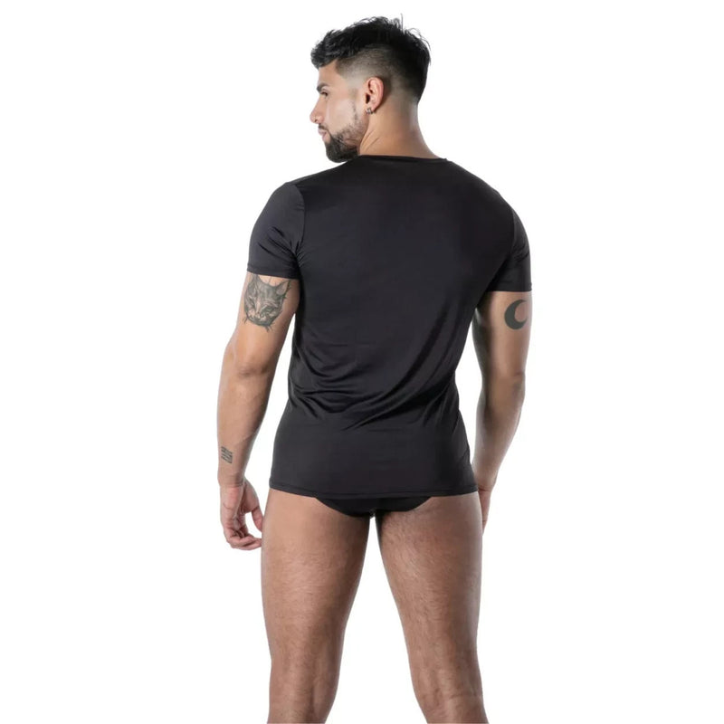 TOF PARIS Mon Amour Microfiber T-Shirt Fitted Cut Ultra Soft in Black 56