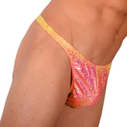 Small SMU Sensual Pink and Yellow Party Thong 33833 MX17