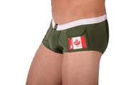 Small Swim Shorts GREGG HOMME Swimwear 3G Canada Flag Khaki 95735 136
