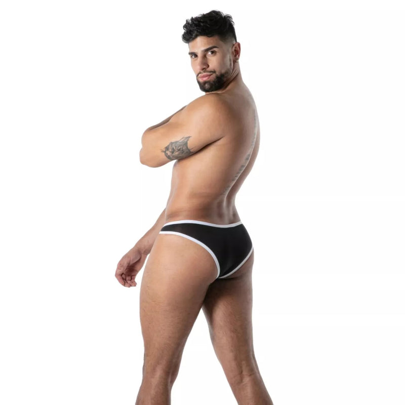 TOF PARIS Mini Brief Mon Amour Low-Rise Microfiber Briefs in Black 57