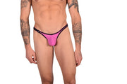 S SMU Sexy Detachable Pink-Black Thong 33851 MX17