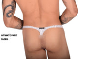 2XL SMU Flash Sequin Thong Hot To Wear White 9918 LT2