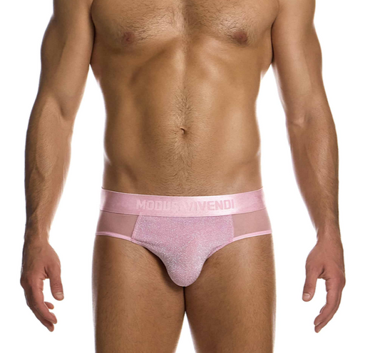 MODUS VIVENDI Delusion Classic Brief Knitted Lurex Yarns Jacquard Pink 02513 104