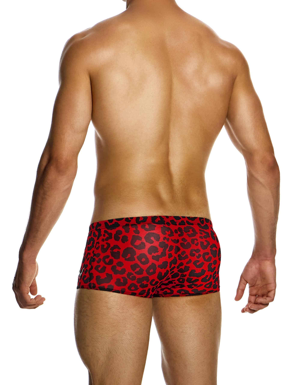 MODUS VIVENDI Leopard Mesh Brazil Boxers Trunks in Red 15422 104
