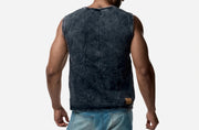 PUMP! Black Washed Tank Top Cotton Sleeveless 14026 8