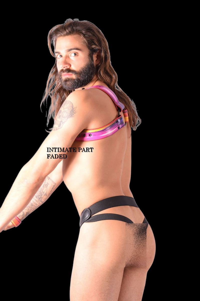 SMU Sexy Men Leather Shop Pride Harness Jockstrap 32'' 36'' CH6