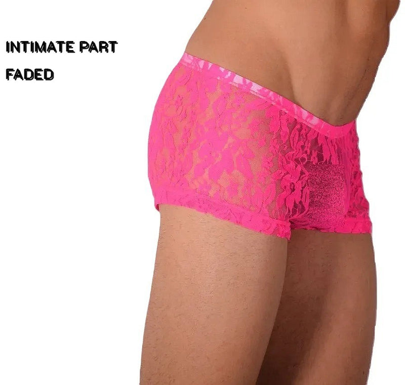 XS SMU Hipster Underwear Mini-Boxer Pink Lace 43116 MX12