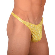 Small SMU Sensual Party Yellow Sparkling Thong 33831 MX17