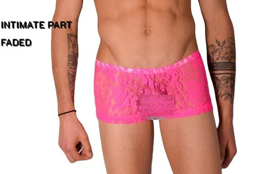 XS SMU Hipster Underwear Mini-Boxer Pink Lace 43116 MX12