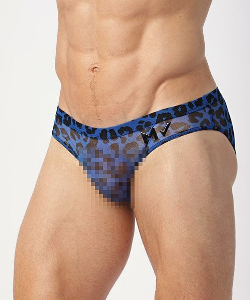 MODUS VIVENDI Leopard Mesh Briefs Semitransparent Blue 15415 79A