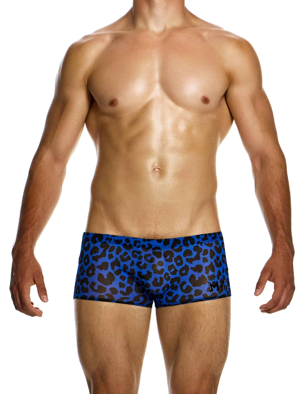 MODUS VIVENDI Leopard Mesh Brazil Boxers Trunks in Blue 15422 104