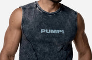 PUMP! Black Washed Tank Top Cotton Sleeveless 14026 8