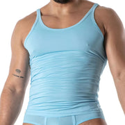 TOF PARIS Mon Amour Microfiber Tank Top Ultra-Soft in Blue 55