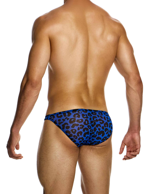 MODUS VIVENDI Leopard Mesh Low-Cut Briefs in Blue 15414 104
