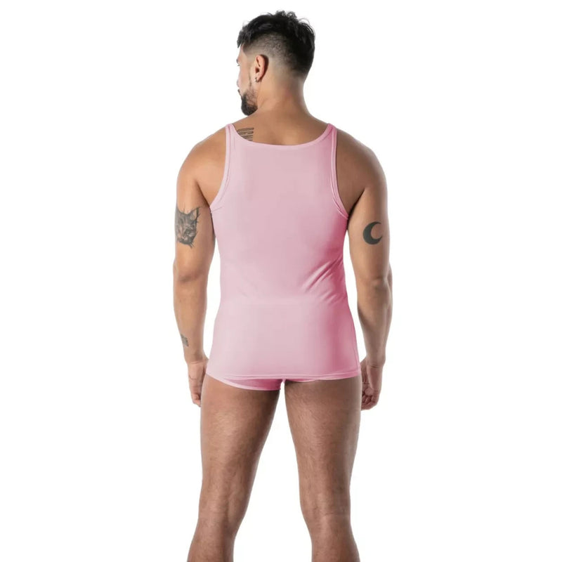 TOF PARIS Mon Amour Microfiber Tank Top Ultra-Soft in Pink 55